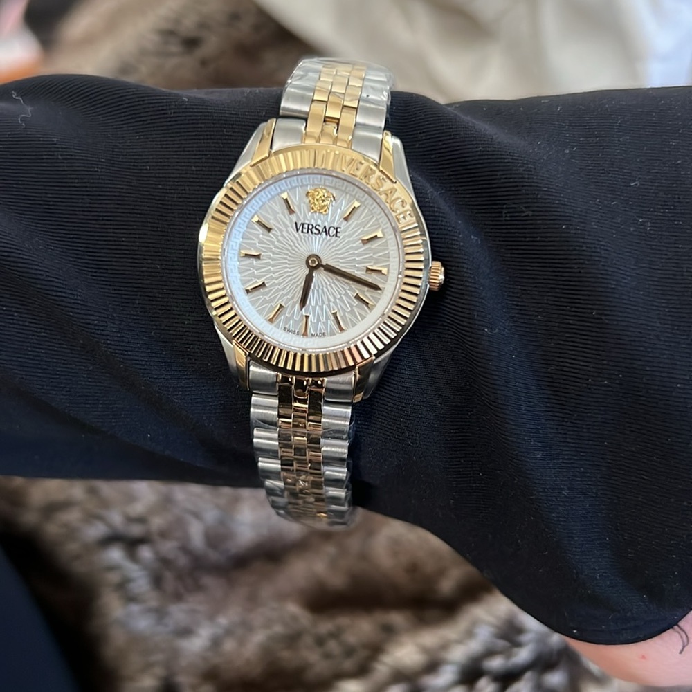 Versace Watch Greca time petite watch 30mm silver/gold